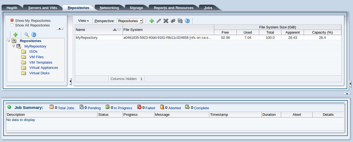 This figure shows the Repositories tab with the Repositories perspective displayed.