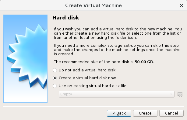 Creating a New Virtual Machine: Hard Disk