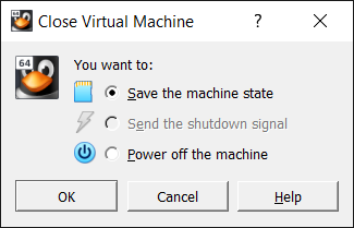 Closing Down a Virtual Machine