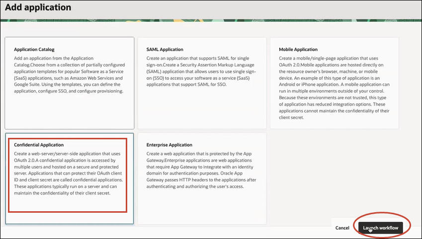 Agregue una aplicación confidencial