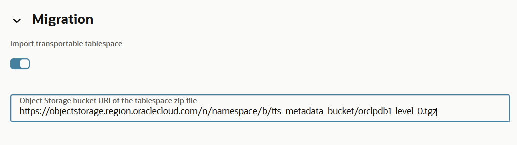 Descripción de adbs_transportable_tablespace_provisioning.png a continuación