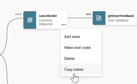 Opción Copiar estados Opción Copiar estados