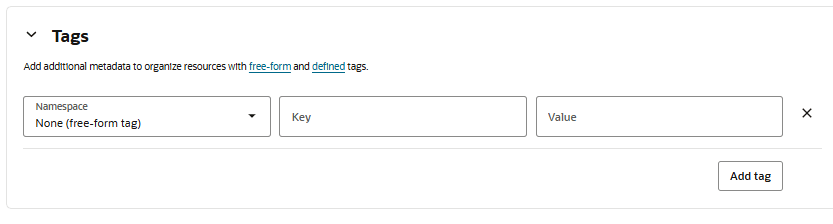 Definición de una clave de etiqueta de aplicación adecuada en el espacio de nombres de etiqueta Oracle-ApplicationName. Esta acción se describe en el texto que precede a la imagen. Definición de una clave de etiqueta de aplicación adecuada en el espacio de nombres de etiqueta Oracle-ApplicationName. Esta acción se describe en el texto que precede a la imagen.