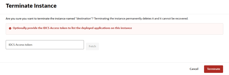 A continuación, se incluye la Descripción de admin-console-terminate.png