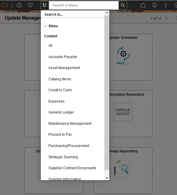 Verificar la barra de búsqueda global OpenSearch