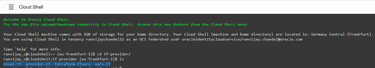 Creación de archivos de configuración de Terraform en Cloud Shell