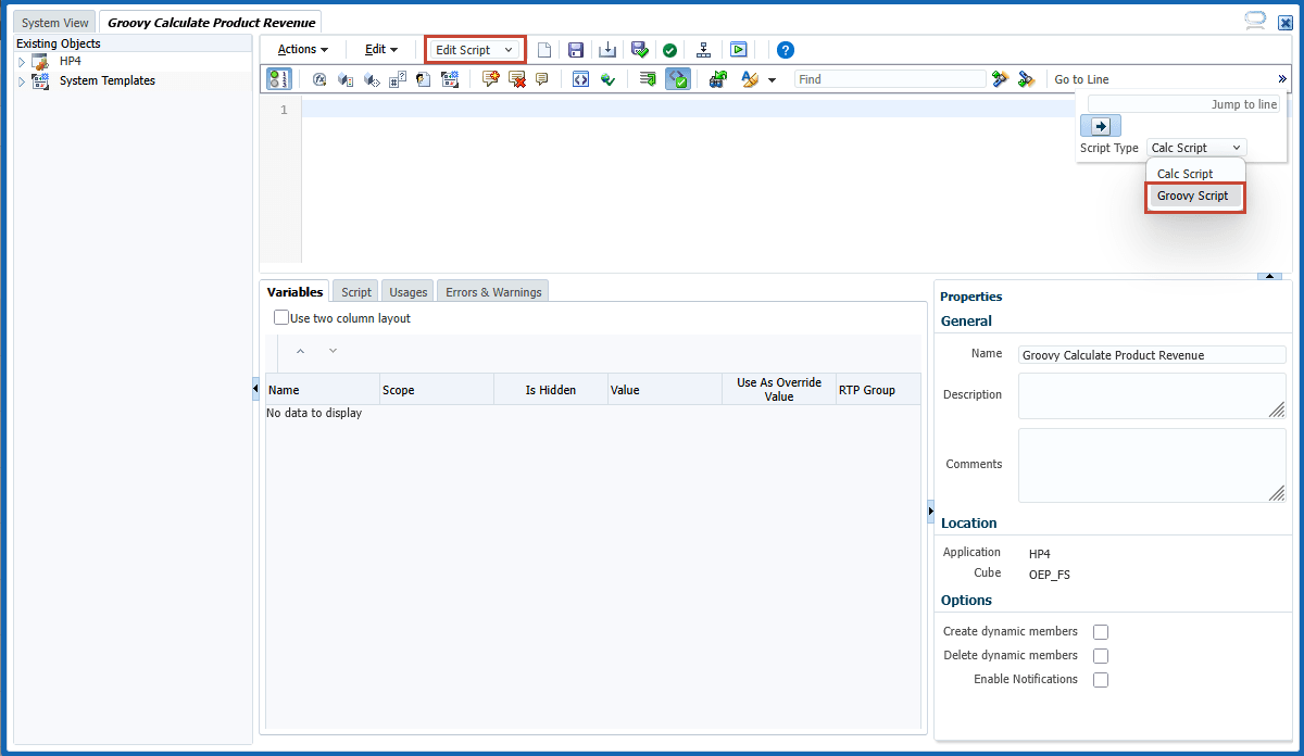 Opciones del editor de reglas