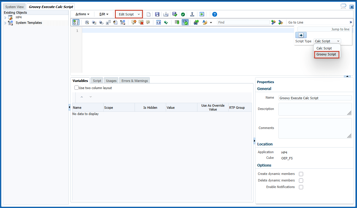Opciones del editor de reglas