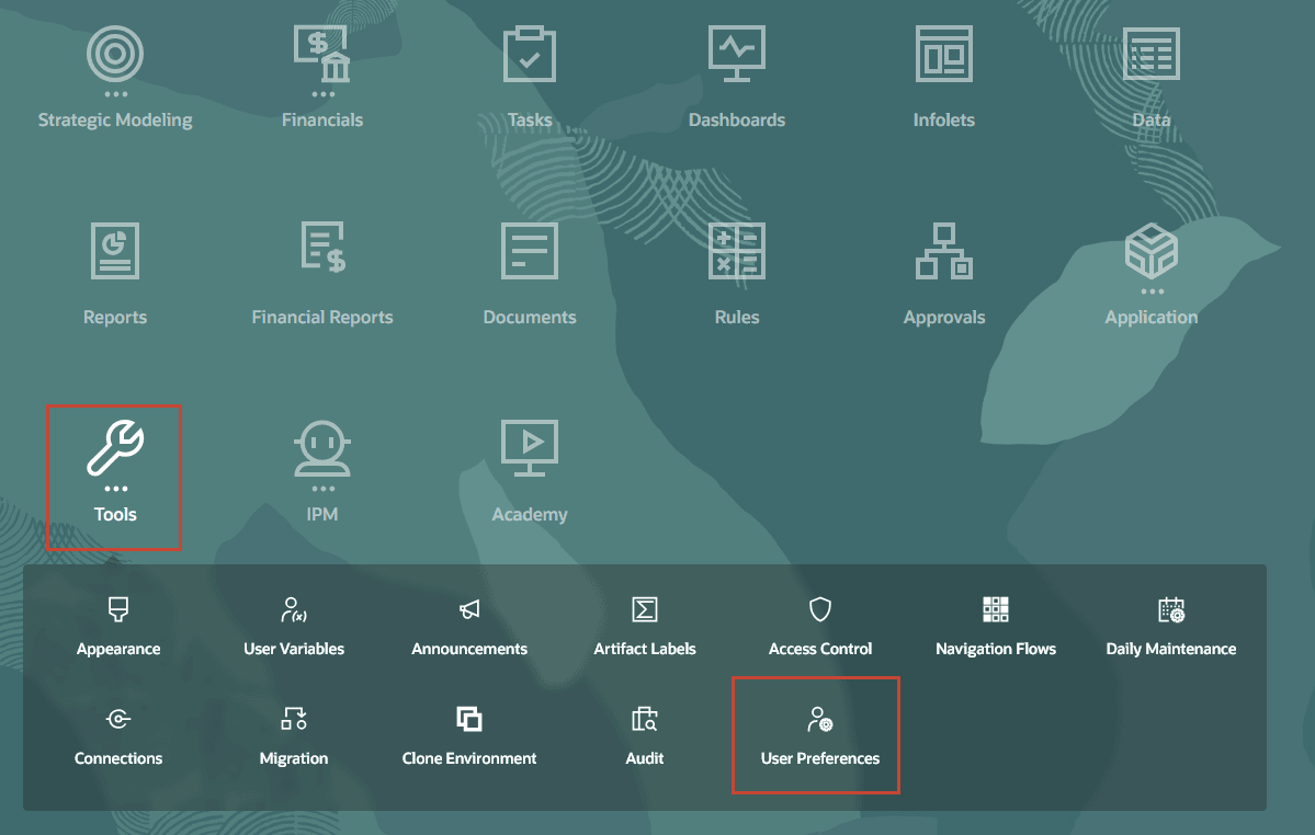 Preferencias de usuario