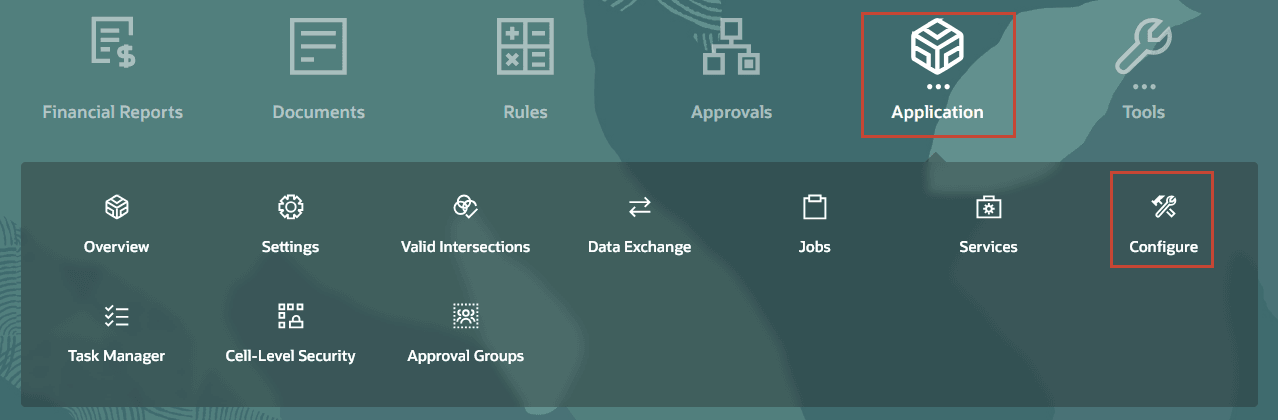 Configuración de la aplicación