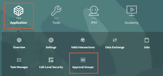 Navegar a grupos de aprobación