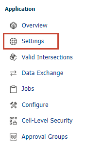 Configuración de la aplicación
