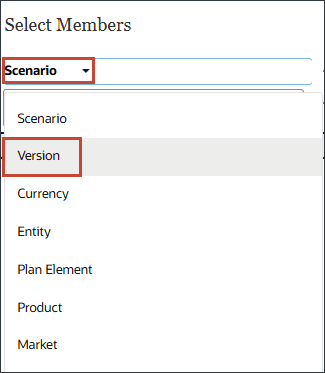Seleccionar Dimensión