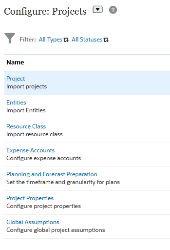 Componentes de proyectos