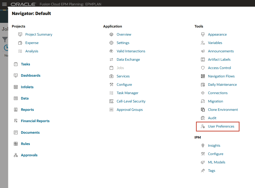 Preferencias de usuario