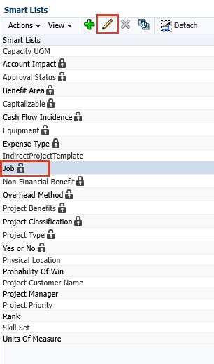 Editar la lista inteligente Job