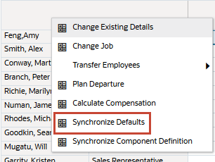 Sincronizar Valores por Defecto