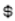 Icono de signo de dólar de la interfaz web, que indica el tipo de dimensión = partición de moneda