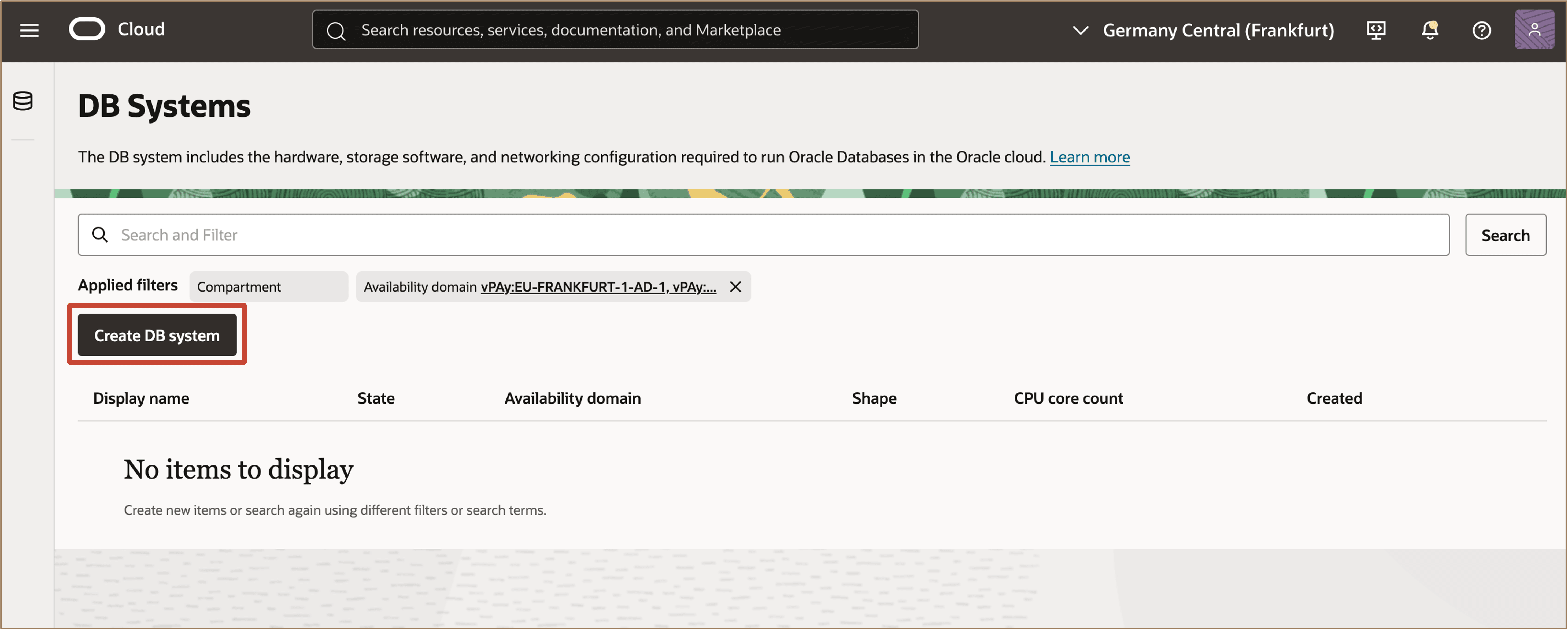 Imagen que muestra la creación del sistema de base de datos