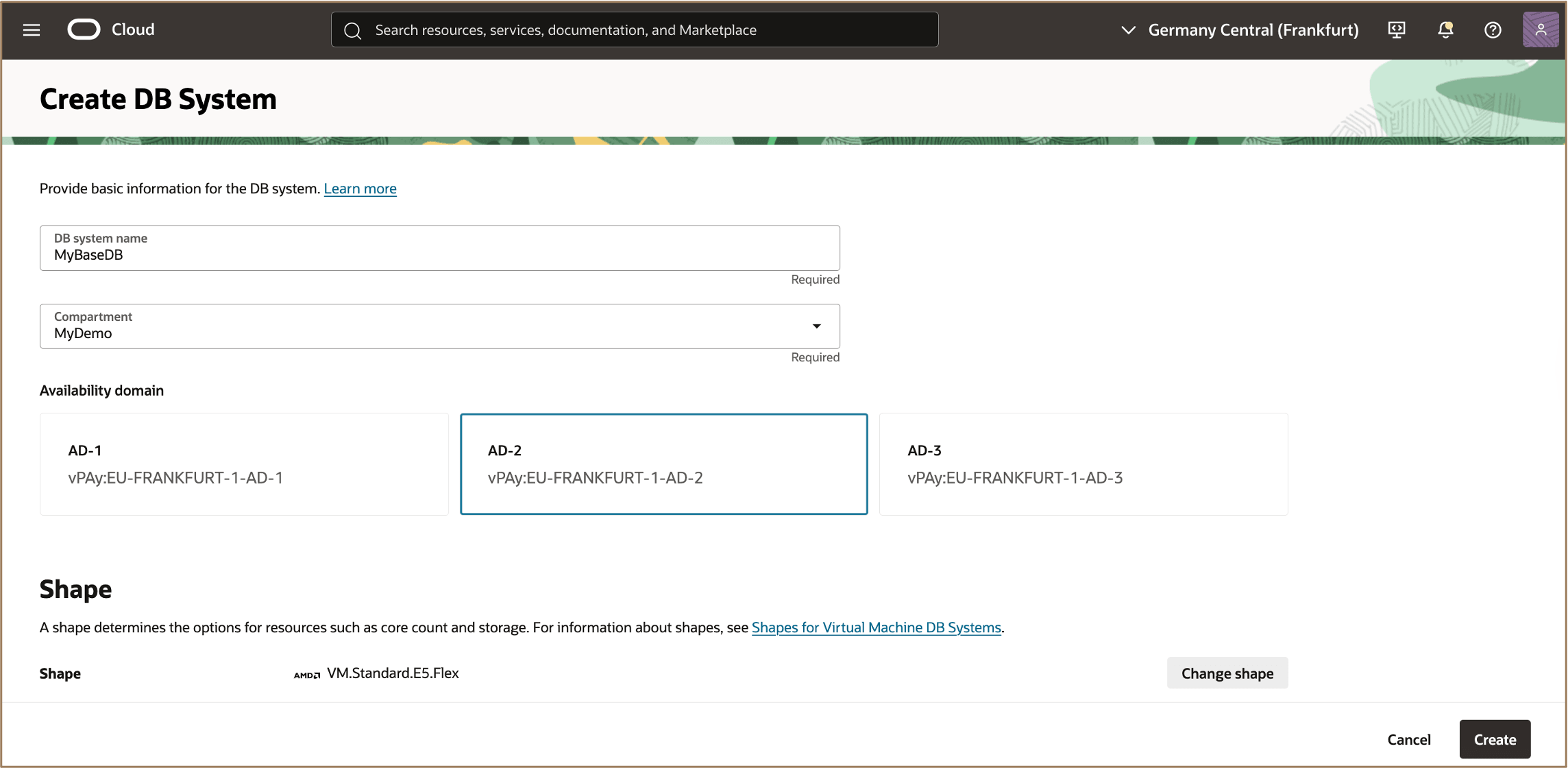 Imagen que muestra la creación del sistema de base de datos