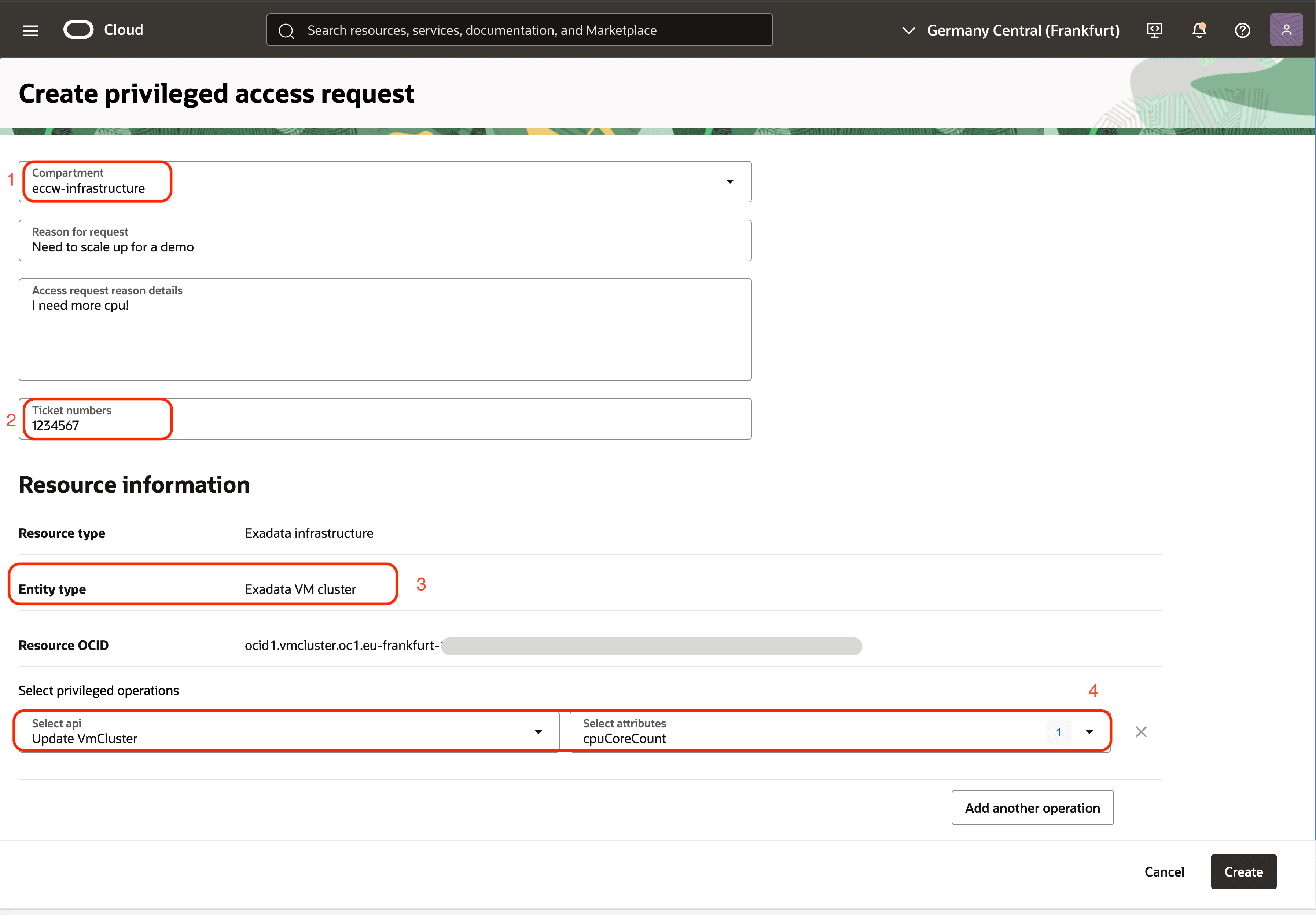 Imagen 9: Crear solicitud de acceso