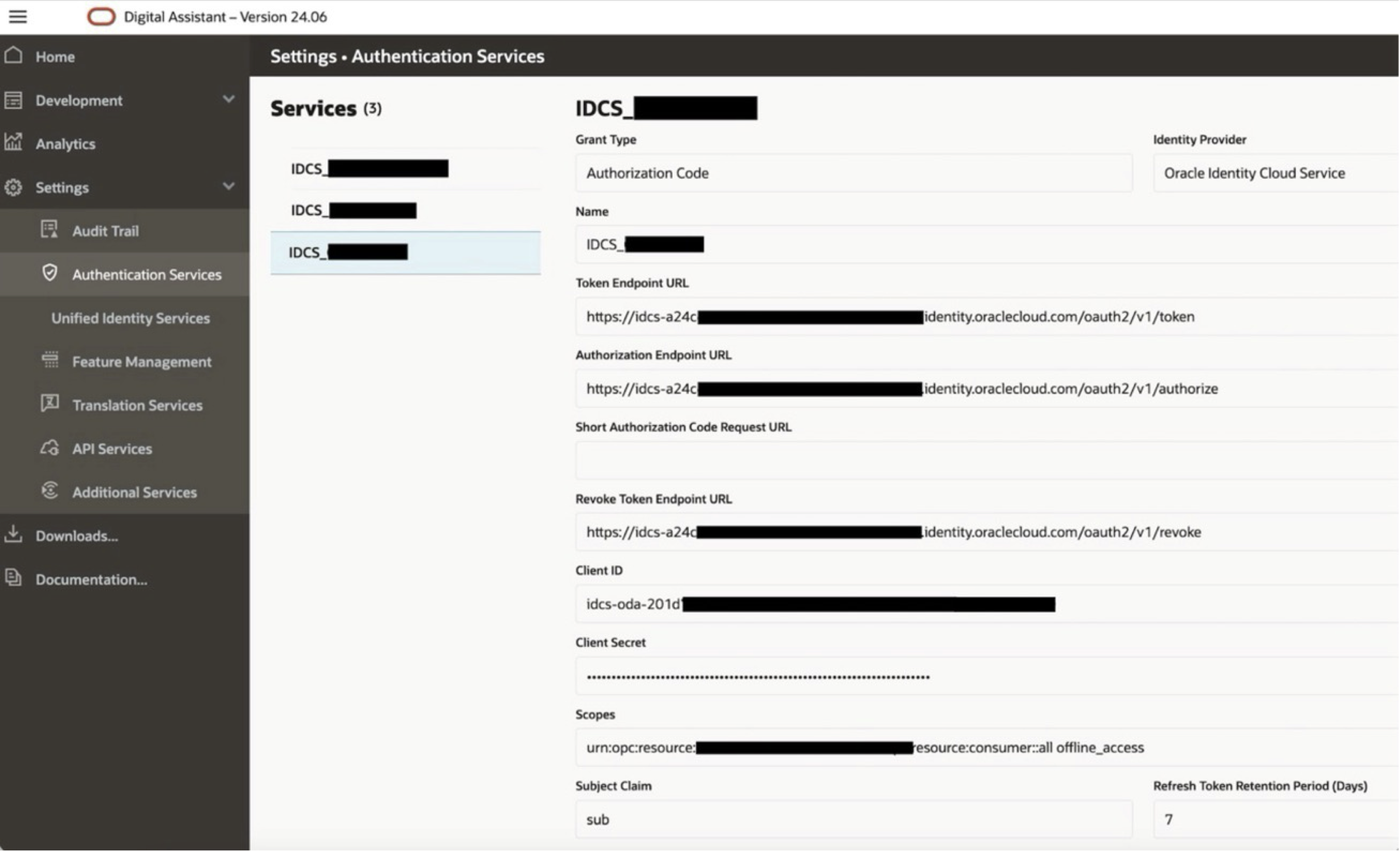 Diagrama de servicio de autorización