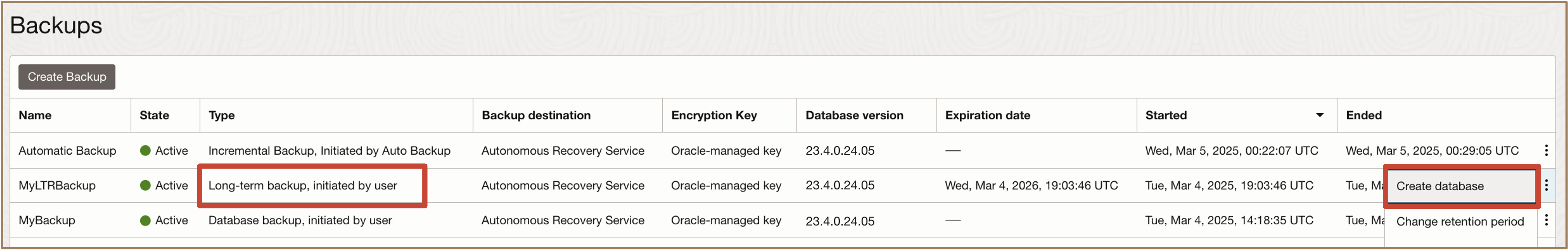 Imagen en la que se muestra la creación de la base de datos