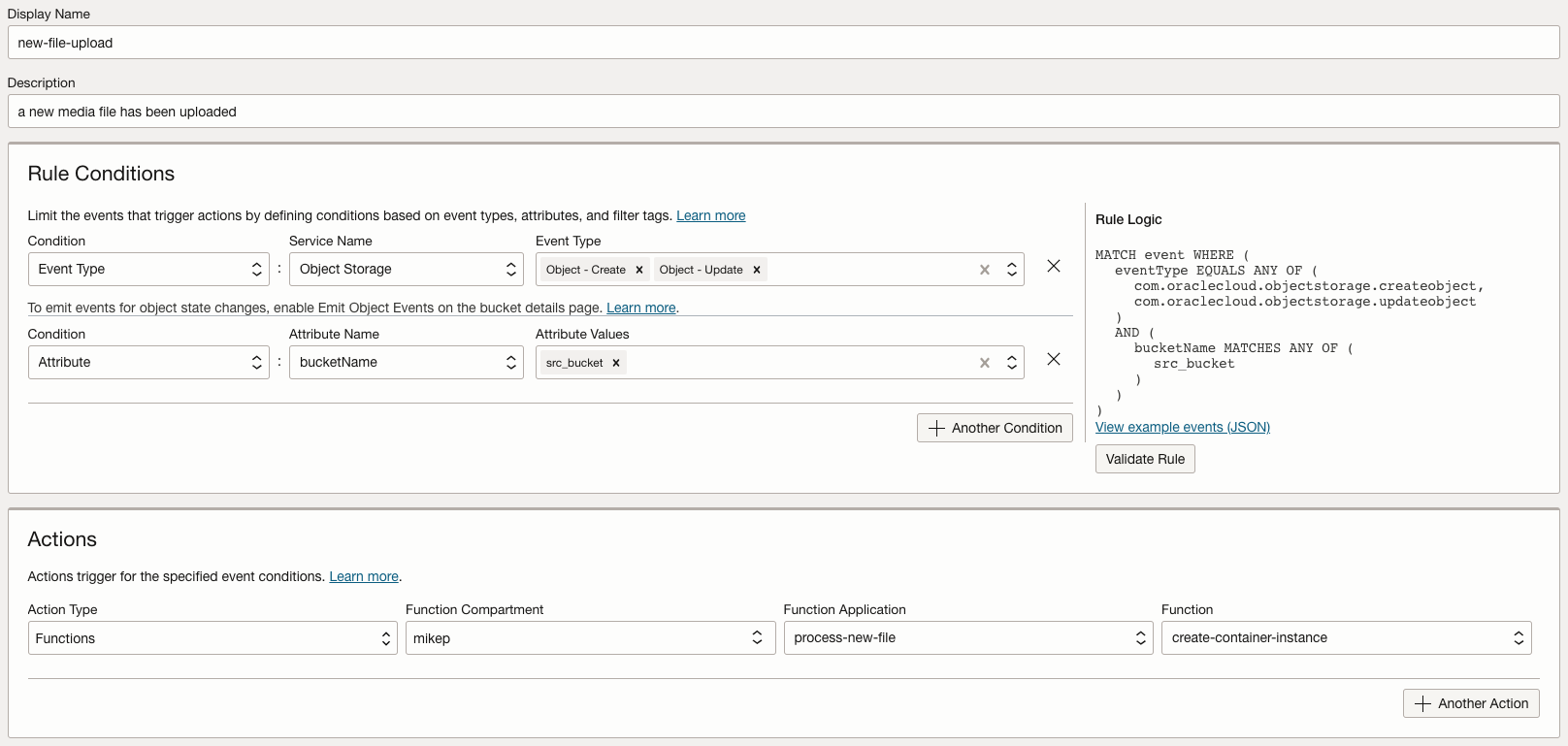 Integración de Oracle Cloud Infrastructure Container Instances con ...