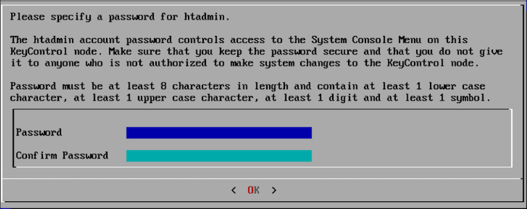 ESPECIFIQUE LA CONTRASEÑA DE HTADMIN