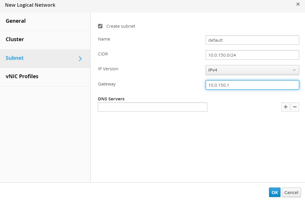 Configuración de subred de ovn