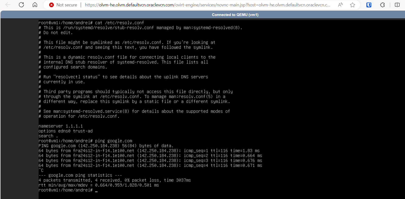 prueba de ping