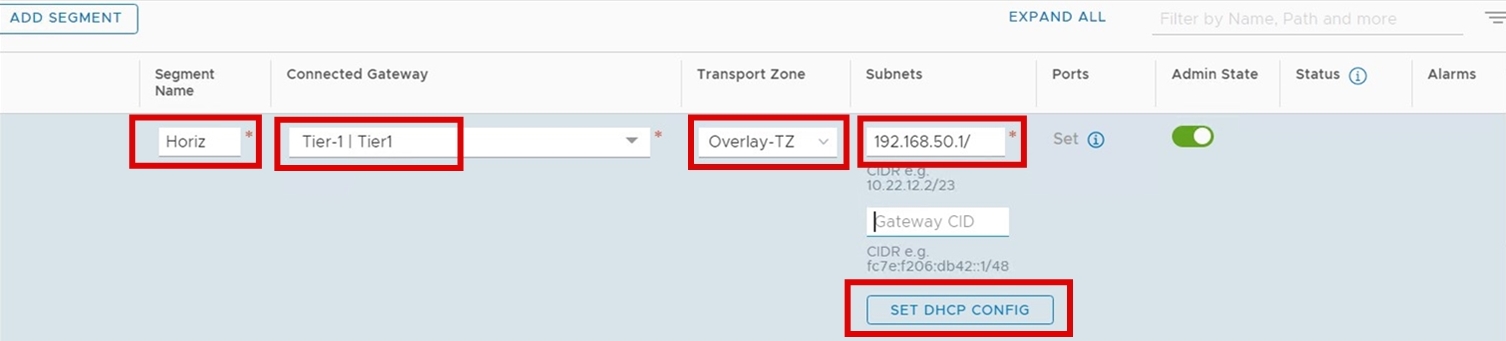 Crear un segmento en NSX-T 4.0