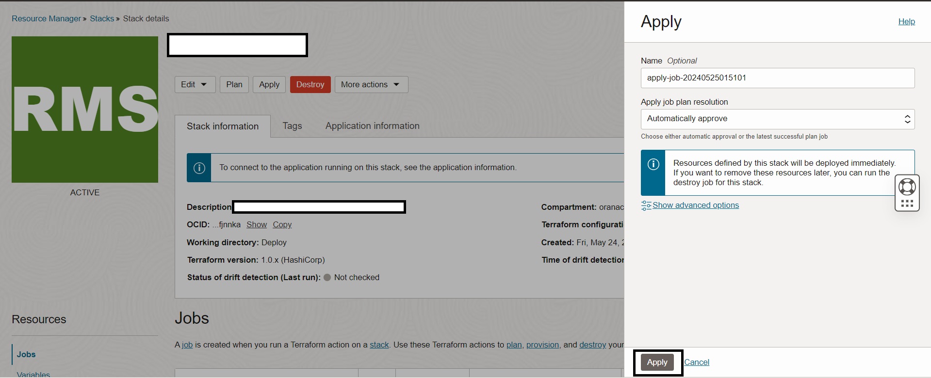 Iniciar trabajo de solicitud Iniciar trabajo de solicitud