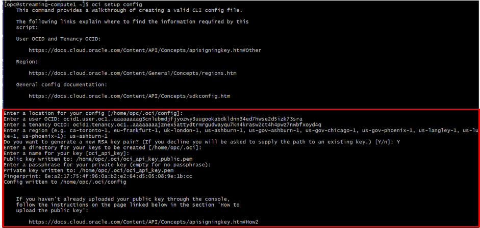 Petición de datos de par de claves RSA