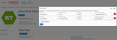 Agregar reglas de ruta