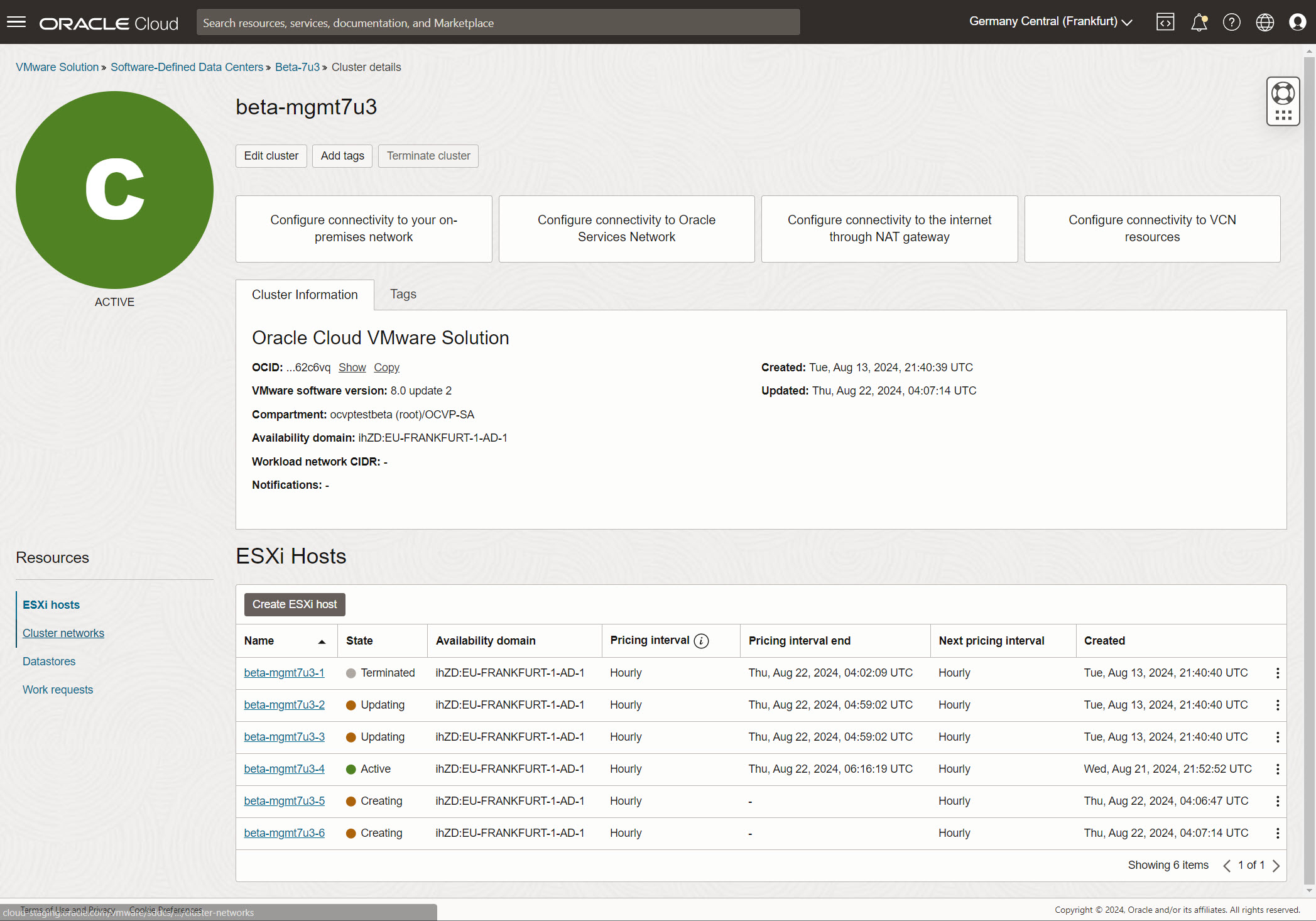 Actualizar otros hosts del cluster