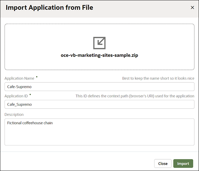 A continuación, se muestra la descripción de import_application.png