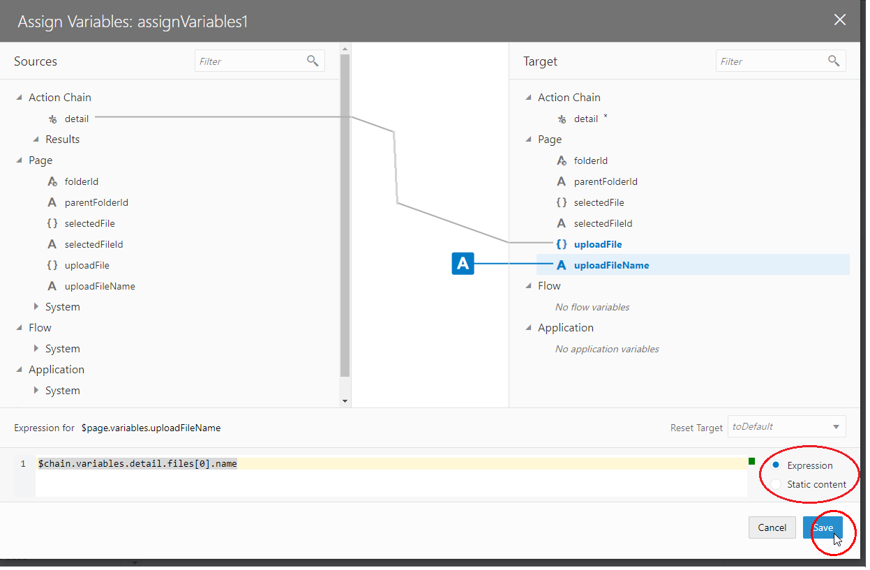 A continuación se muestra la descripción de vb-cec-assign-variables-dialog.png