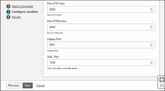 Page Configure Variables, Show Advanced Networking Details, cinquième partie