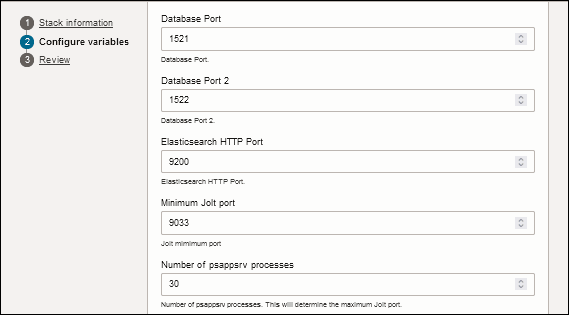 Page Configure Variables, Show Advanced Networking Details, quatrième partie