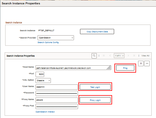 Page Rechercher des propriétés d'instance pour OpenSearch, 1 de 2
