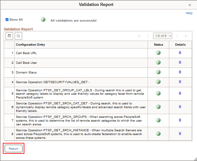 OpenSearch Rapport de validation