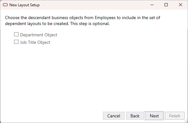 Cinquième écran de l'Assistant Configuration de la nouvelle disposition