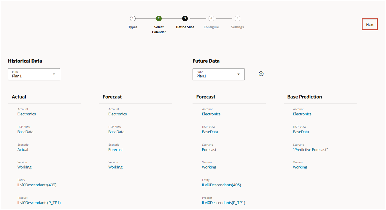 Définition d'une tranche