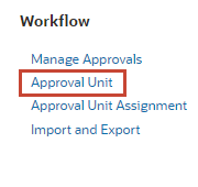 Naviguer jusqu'à l'unité d'approbation