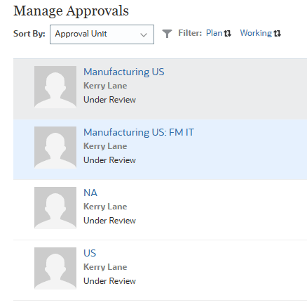 Approbations mises à jour
