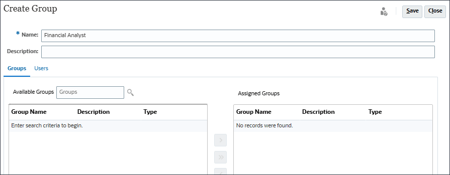 Créer un groupe