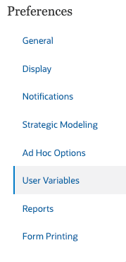 Aller à Variables d'utilisateur
