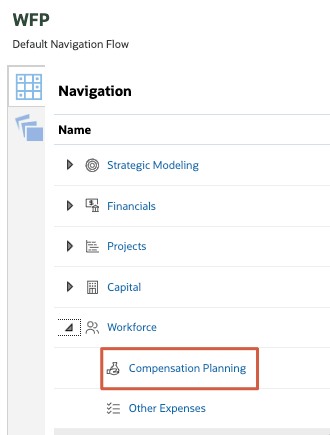 Modifier la carte Compensation Planning