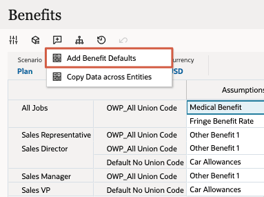Options du menu contextuel